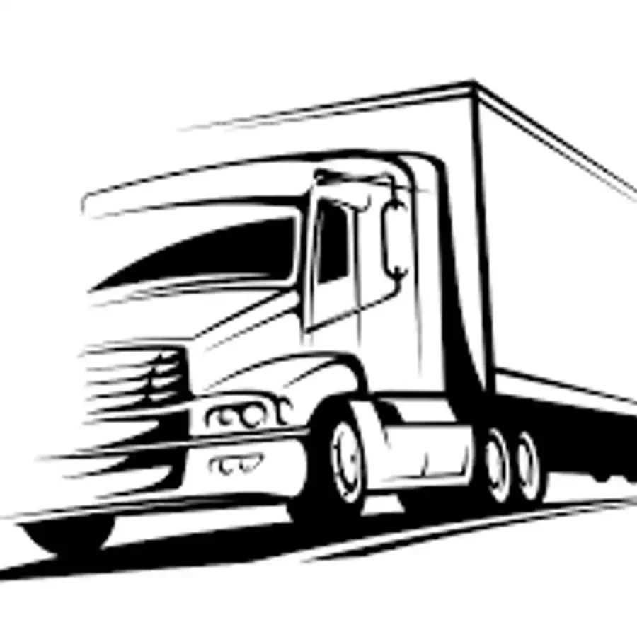 Грузовик черно белый