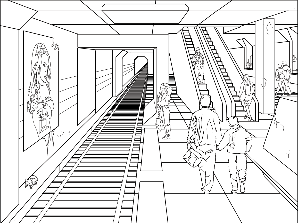 Раскраска вокзал