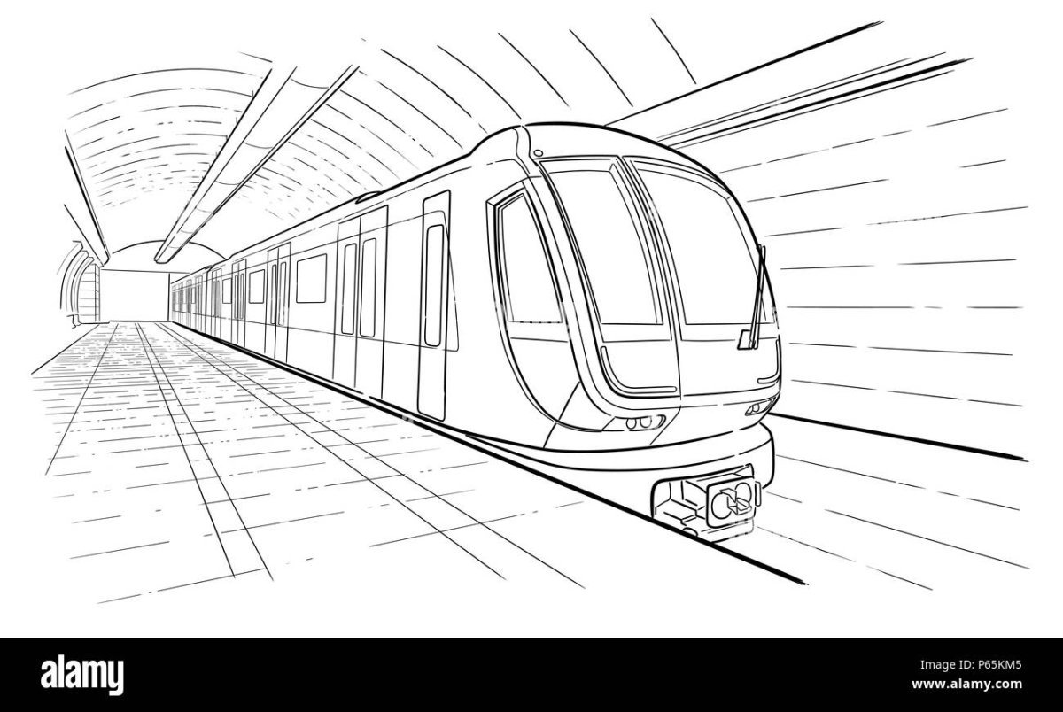 Метро раскраска для детей