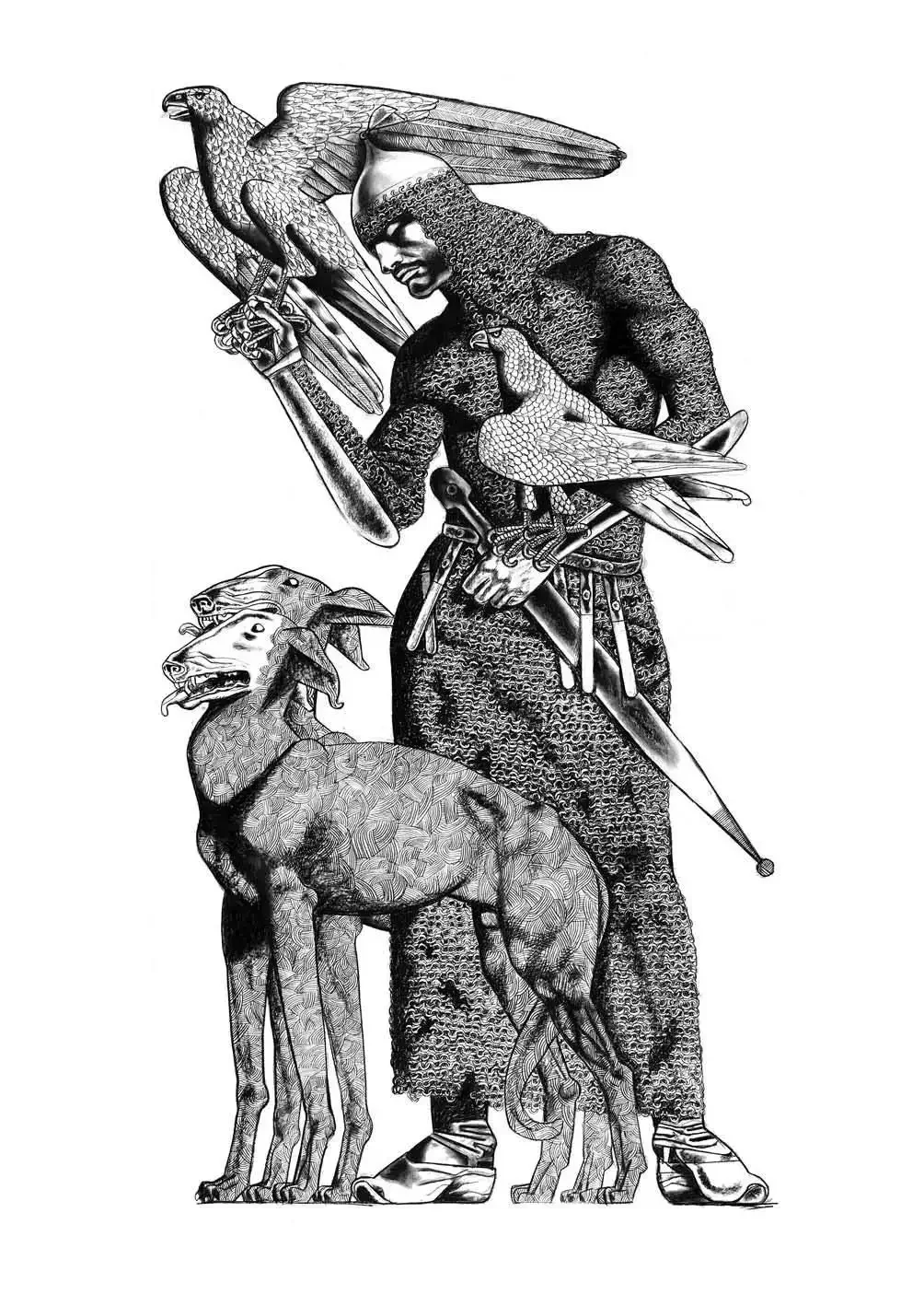 Хамид Савкуев иллюстрации к адыгскому героическому эпосу