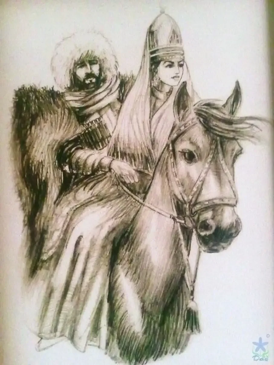 Кавказ кабардинцы иллюстрация