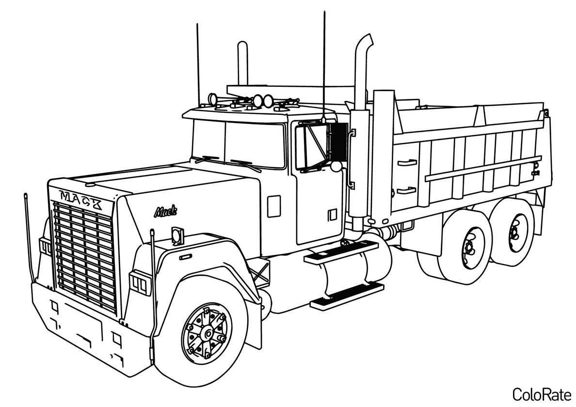 Раскраски для мальчиков грузовые машины