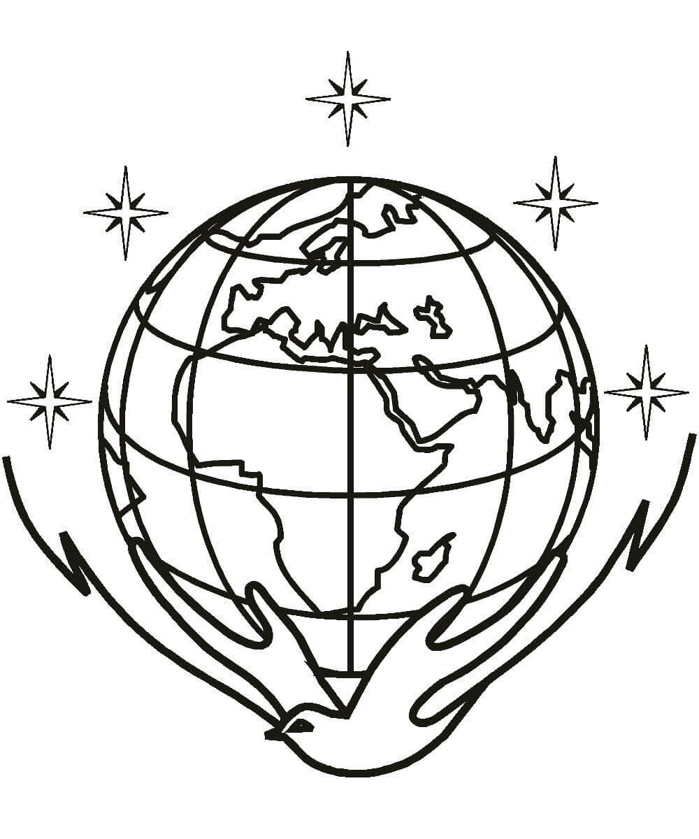 Земля раскраска для детей