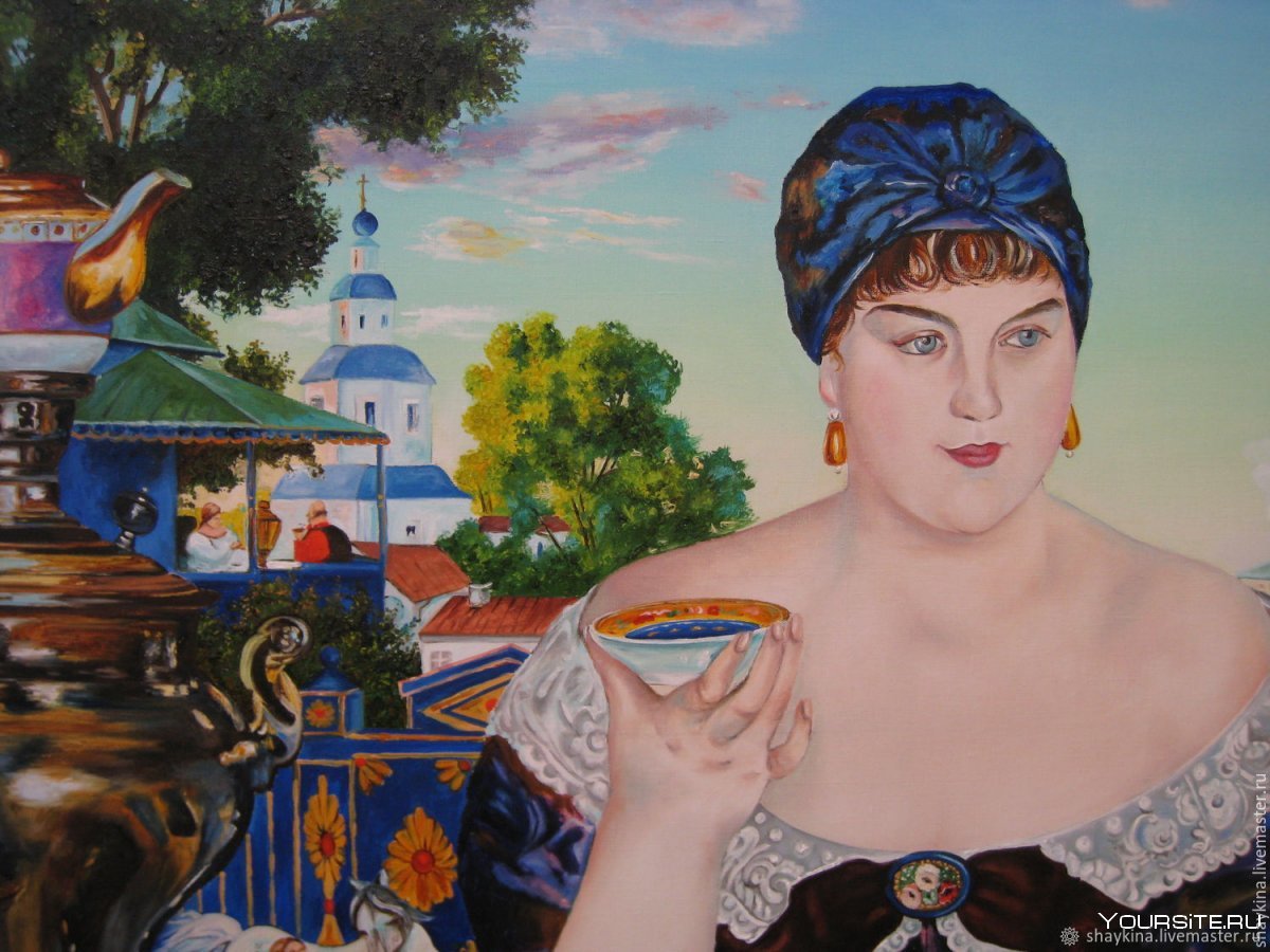 Кустодиев картины Купчиха