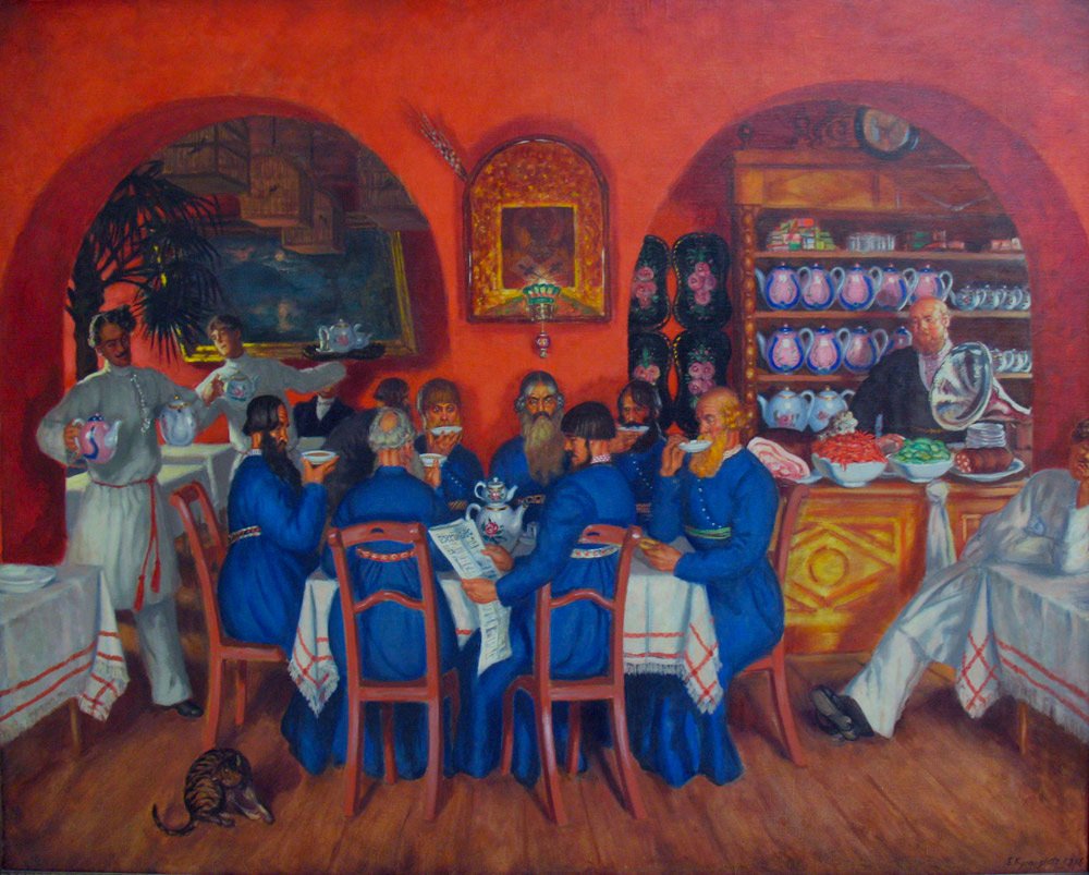 Борис Кустодиев. Московский трактир. 1916