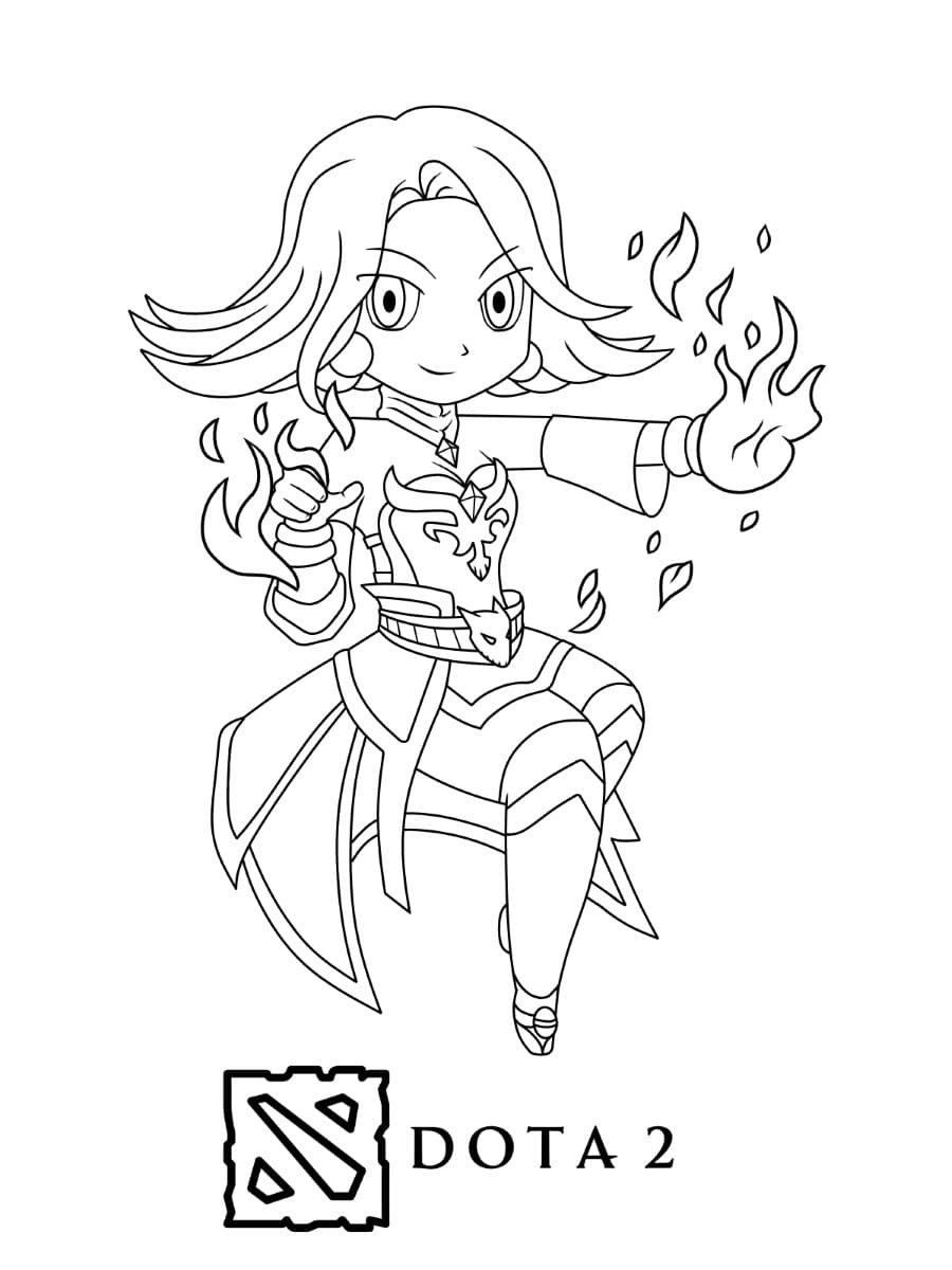 Лина дота 2 раскраска