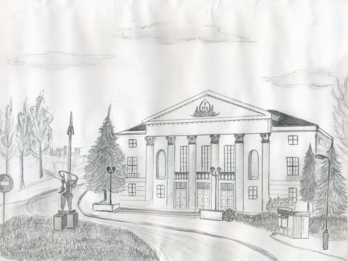 Эскиз дворца культуры