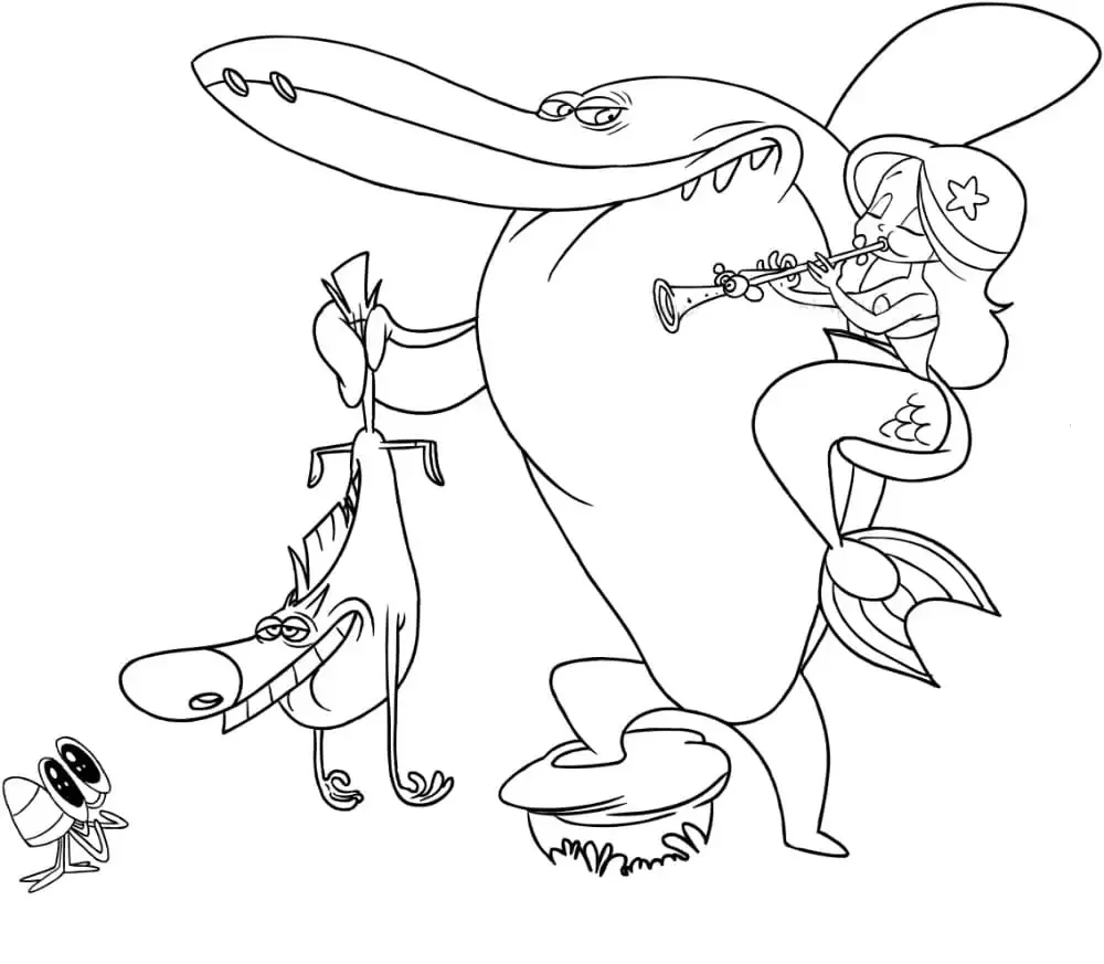 Зиг и Шарко раскраска