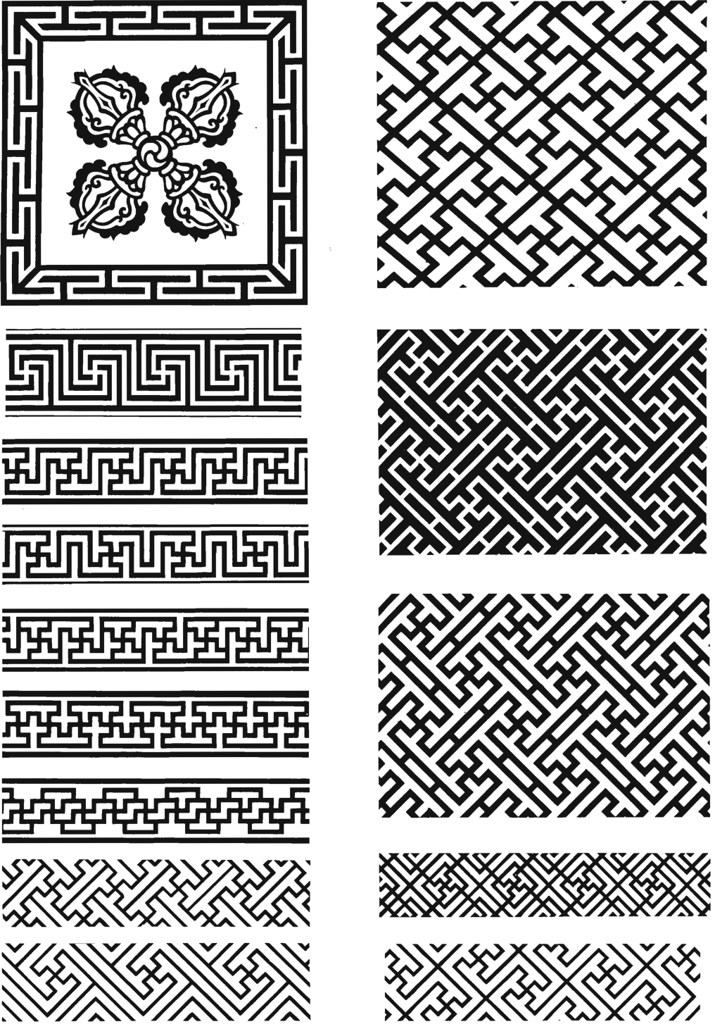 Линейный орнамент геометрический