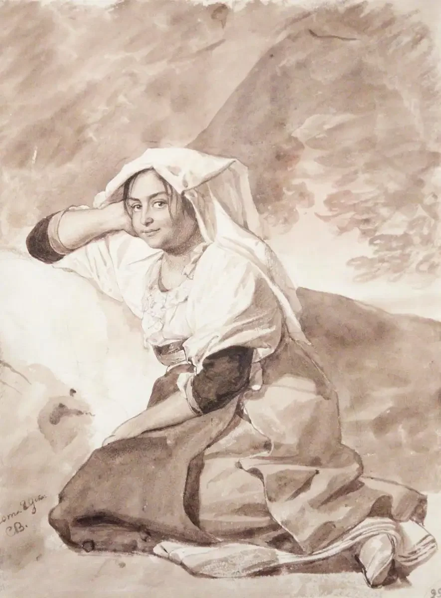 Брюллов сепия