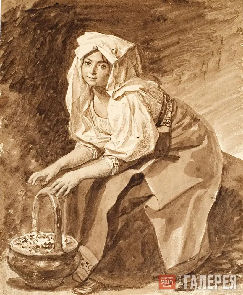 Карл Брюллов "итальянка в желтой шали" 1832