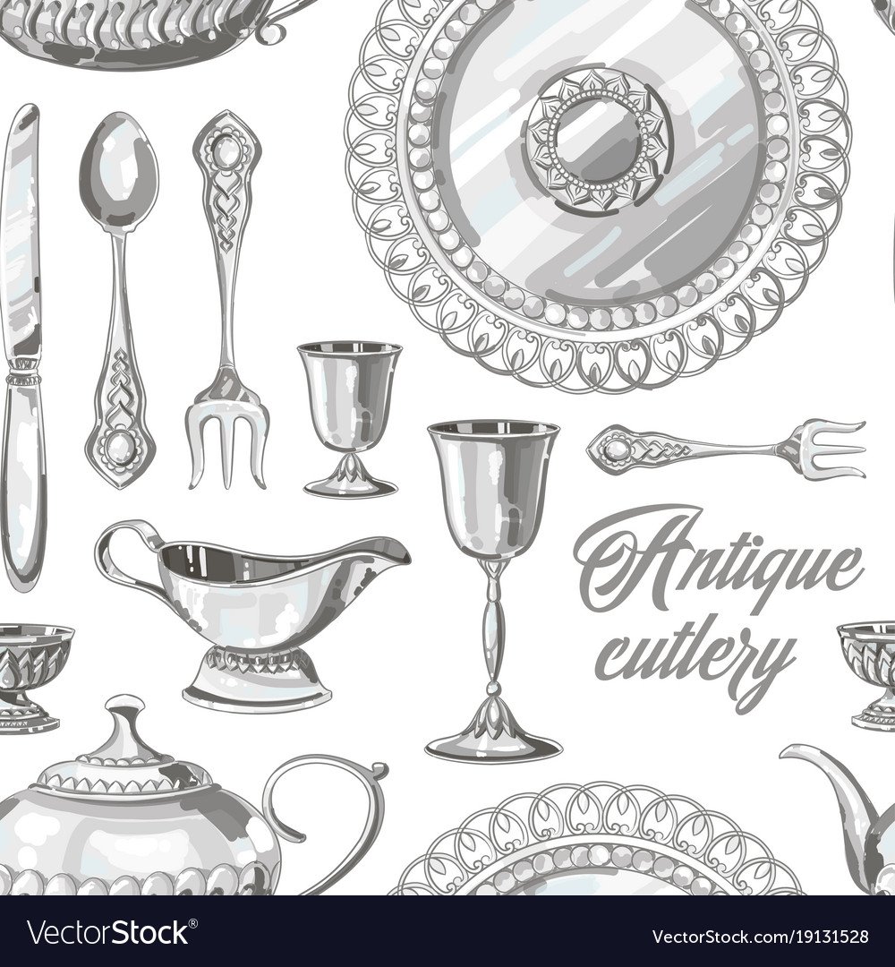 Столовое серебро на прозрачном фоне