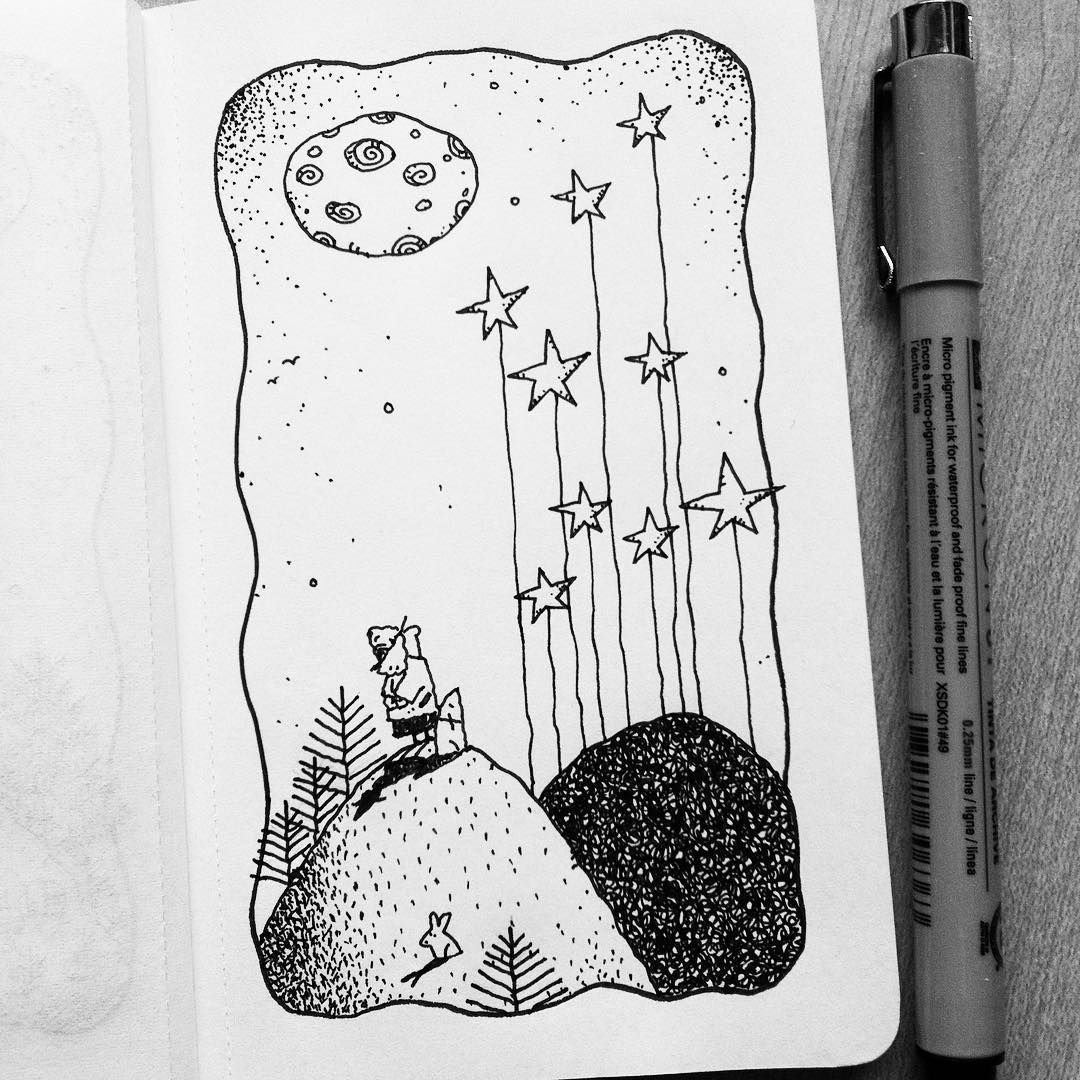 Скетчбук в стиле дудлинг