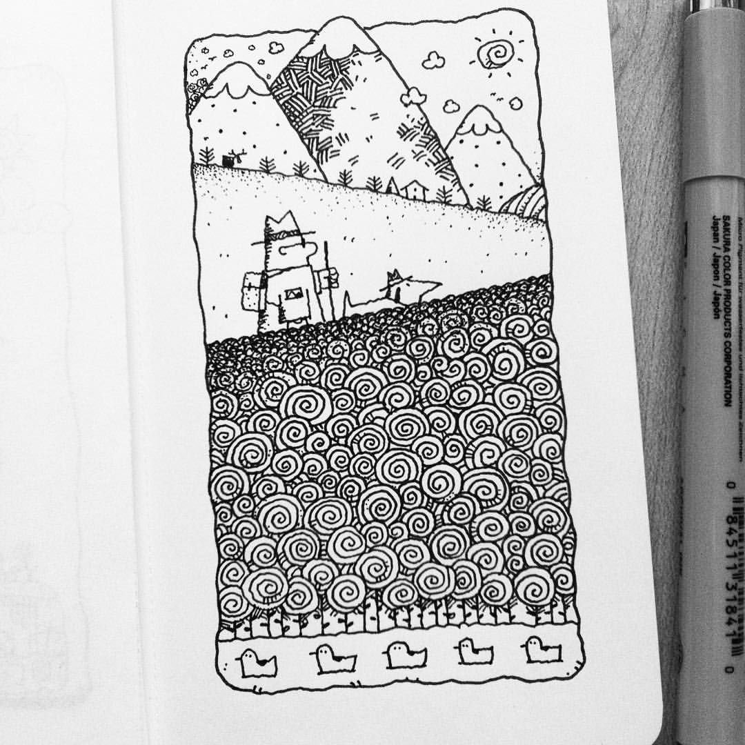 Чёрная ручка для рисования