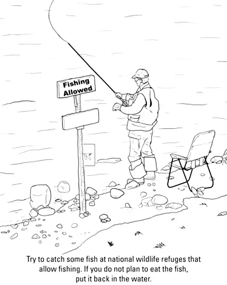Раскраска рыбалка