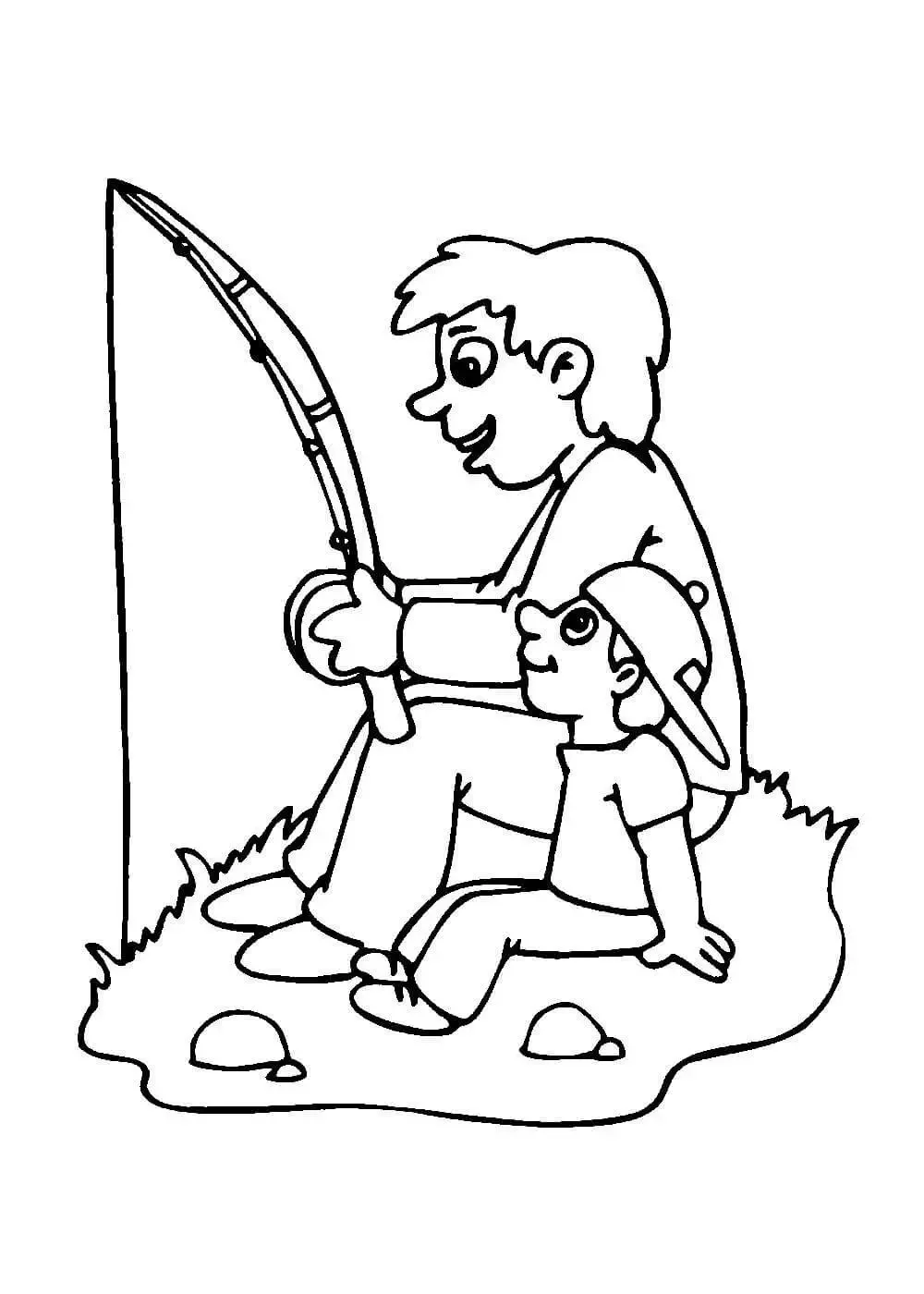 Папа раскраска для детей