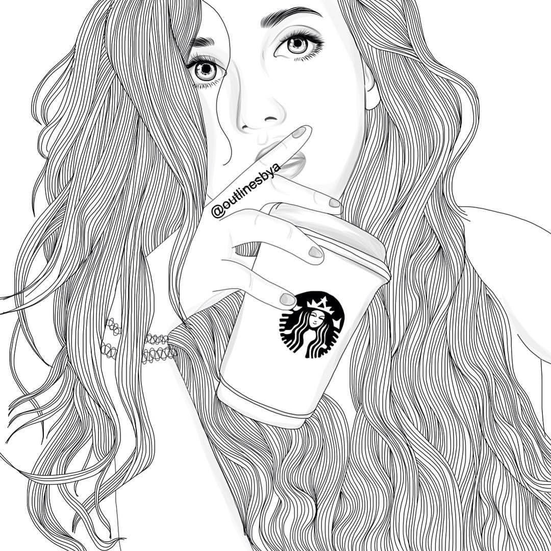 Модные девочки. Раскраска