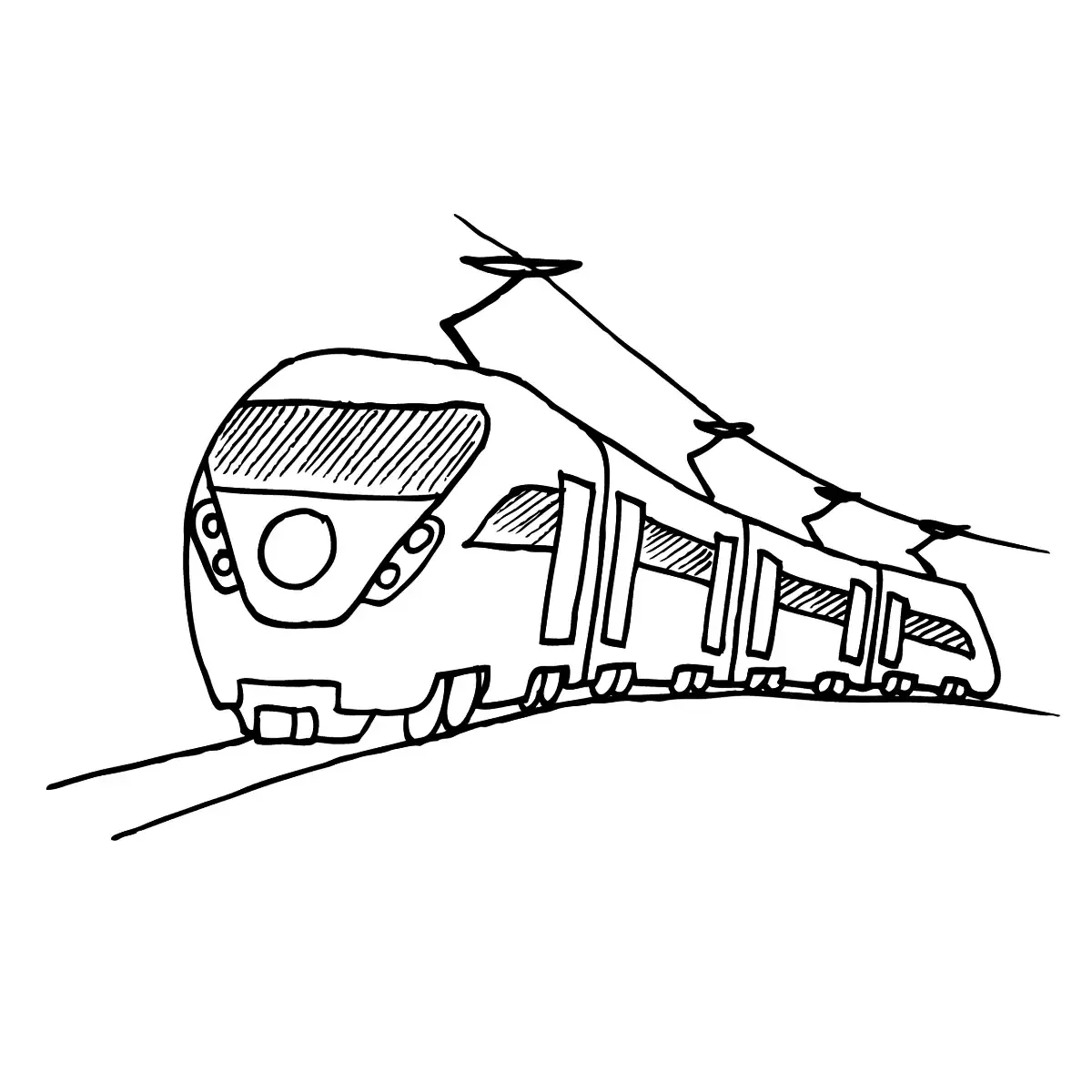 Сапсан поезд разукрашка