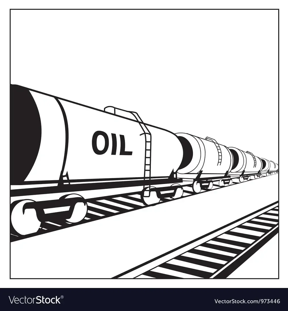 Раскраска поезд с цистернами