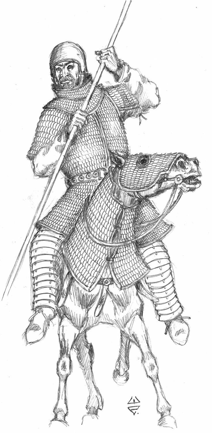 Раскраска рыцарское сражение