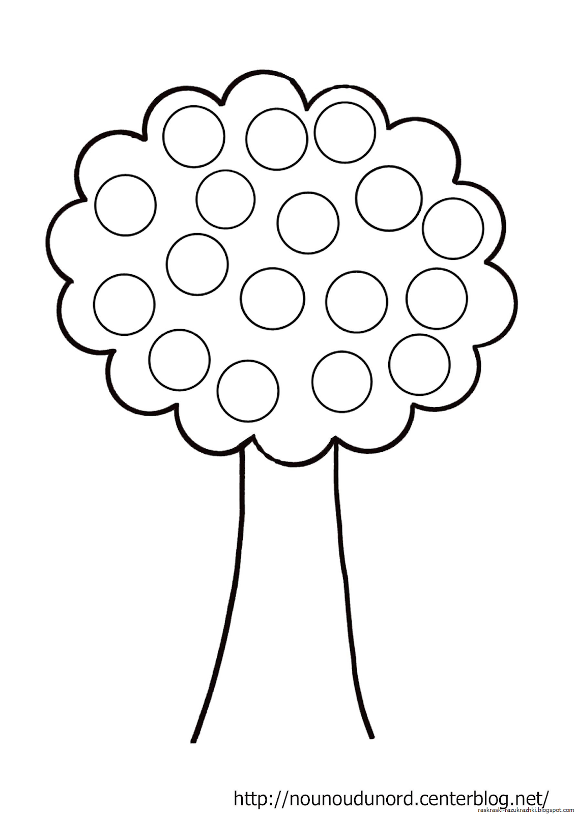 Раскраска для рисования ватными палочками