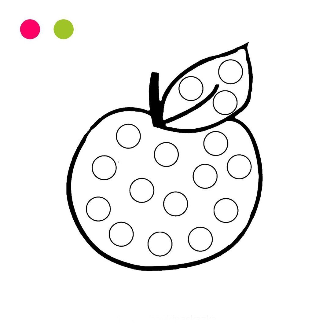 Пальчиковая краска раскраска фрукты