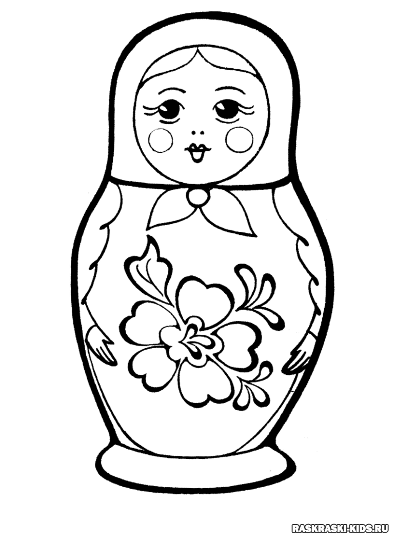 Матрешка Полхов Майдан раскраска
