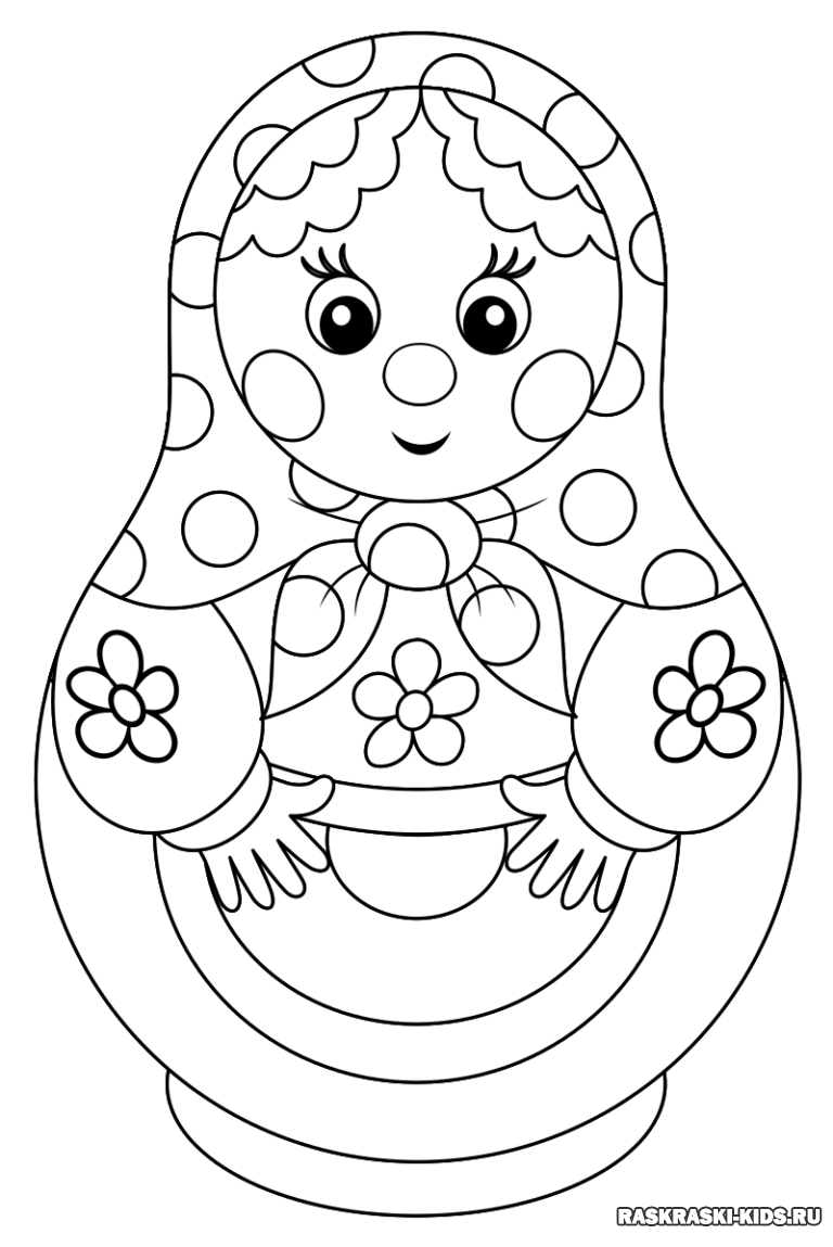Раскраска Матрешка