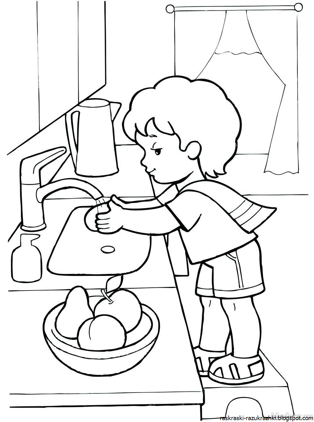 Здоровый образ жизни раскраска