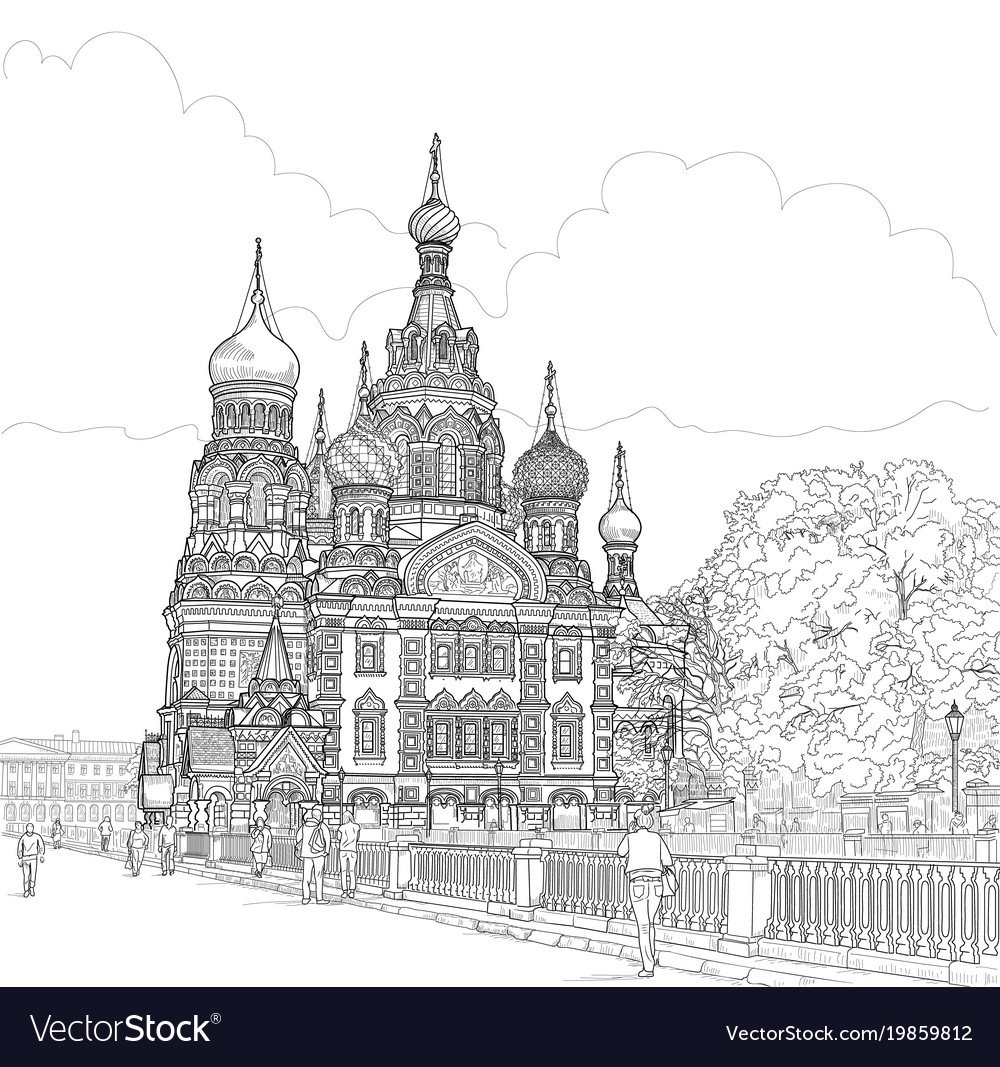 Храм Спаса-на-крови Санкт-Петербург раскраска