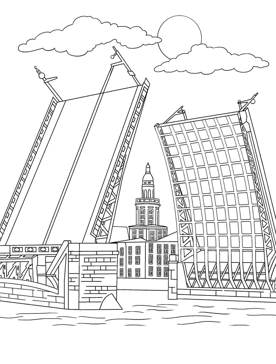Раскраска "Санкт-Петербург"