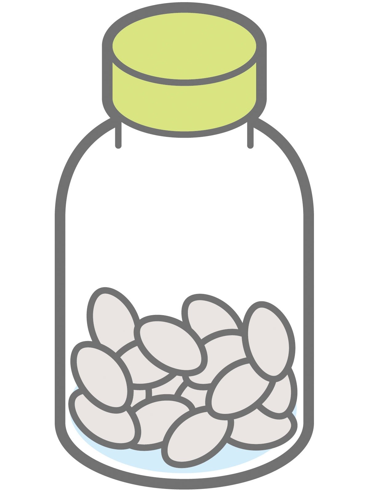 Раскраска банка с витаминами