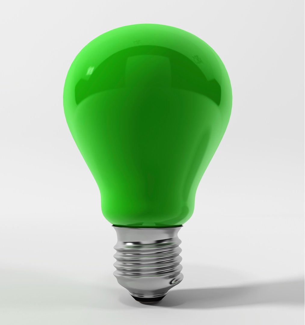 Лампочка зеленого цвета