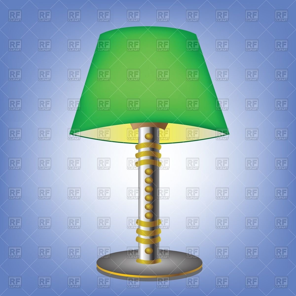 Зеленая лампа иллюстрации