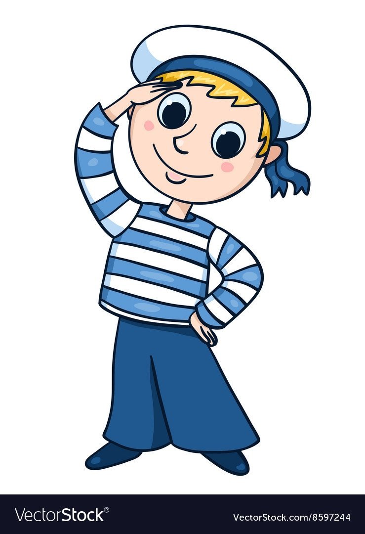 Трафарет матроса для вырезания