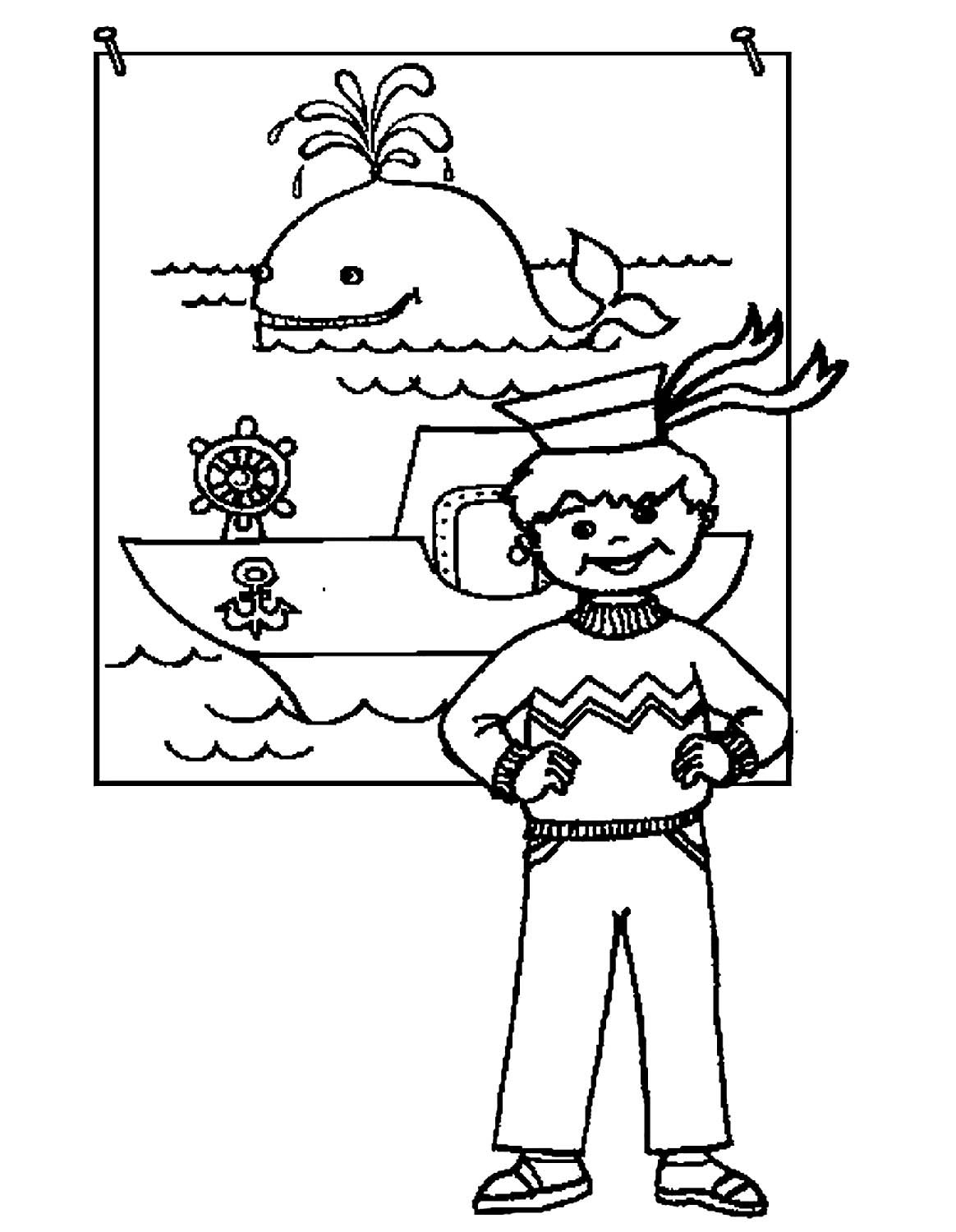 Капитан раскраска для детей