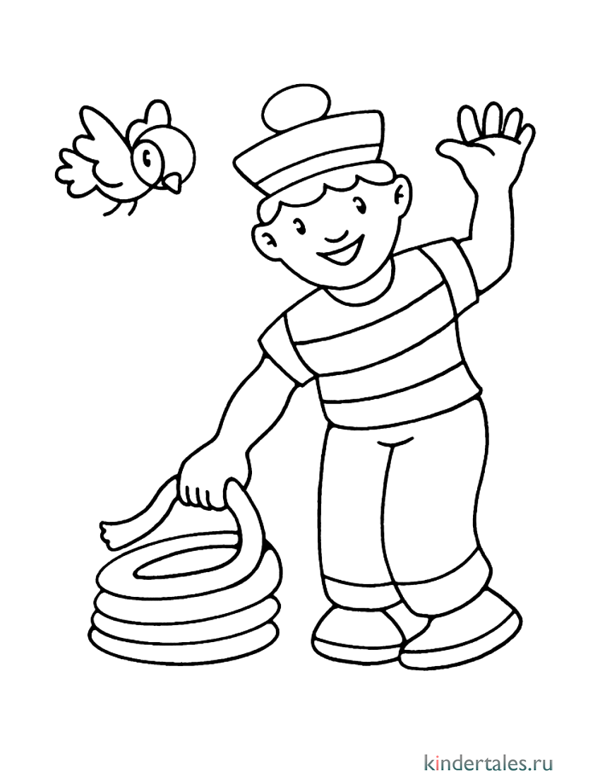 Пират черно белый для детей