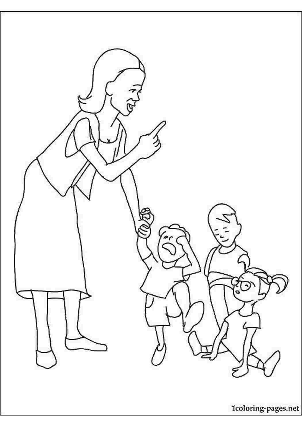 Раскраска. В детском саду