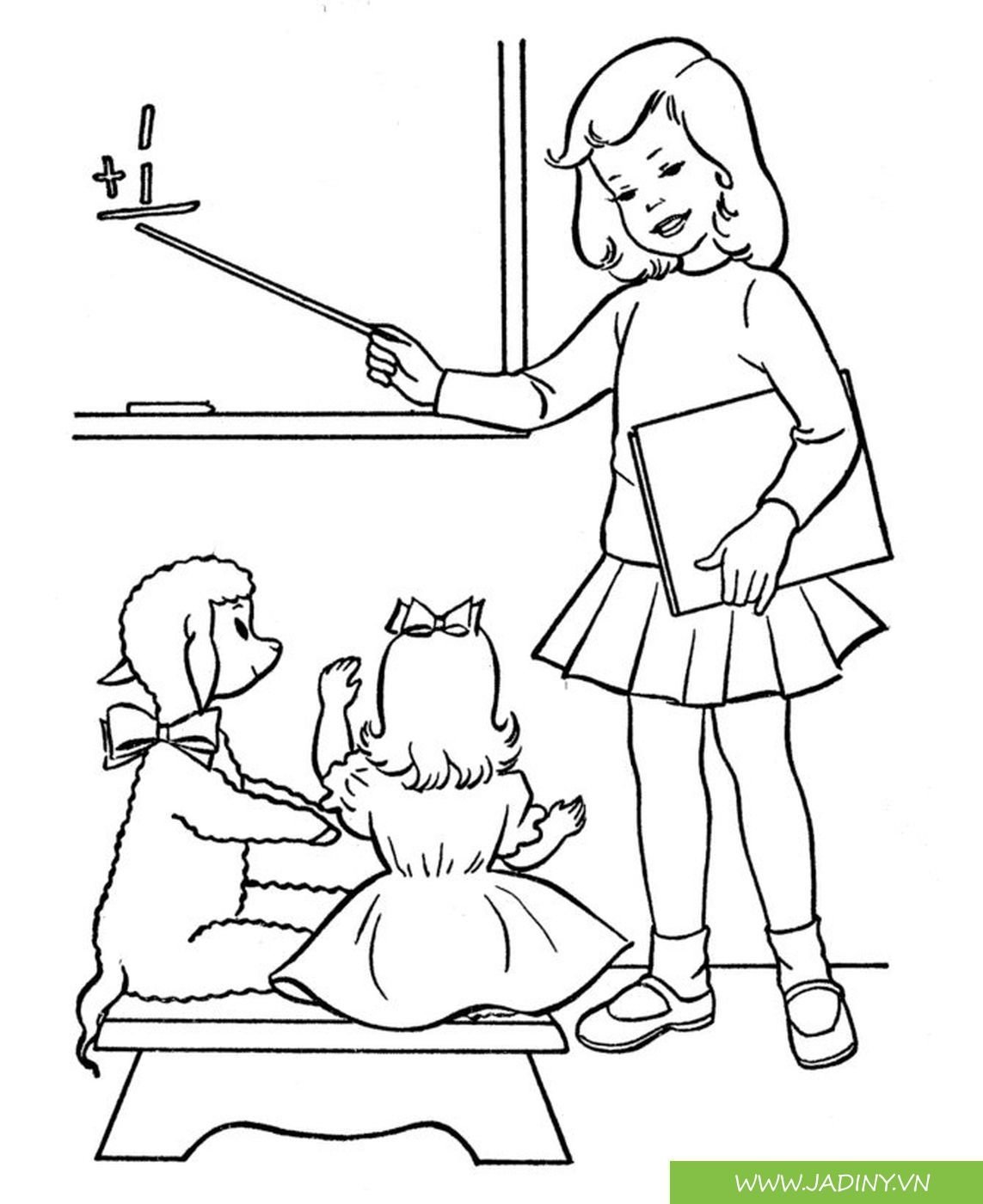 Раскраска. В детском саду