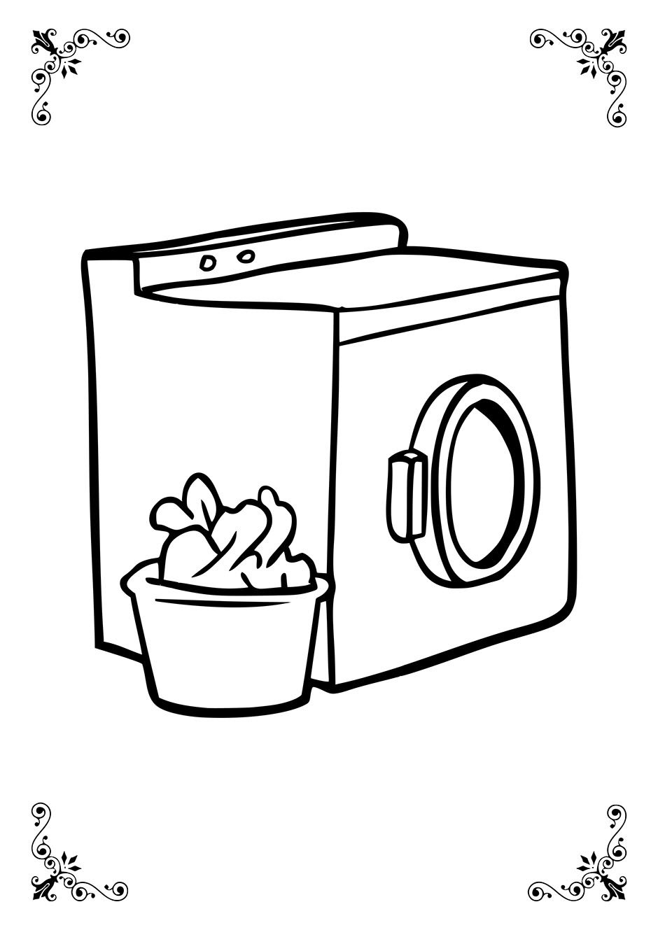 Раскраска купание в ванной