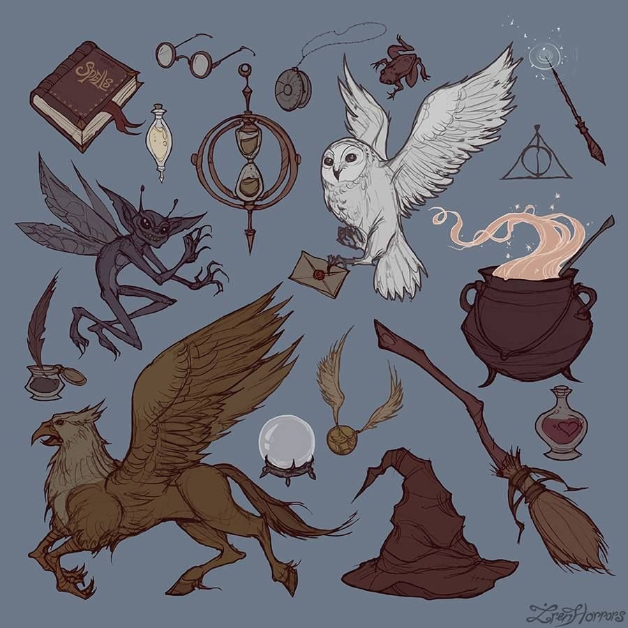 Ньют саламандер в Гарри Поттере портрет