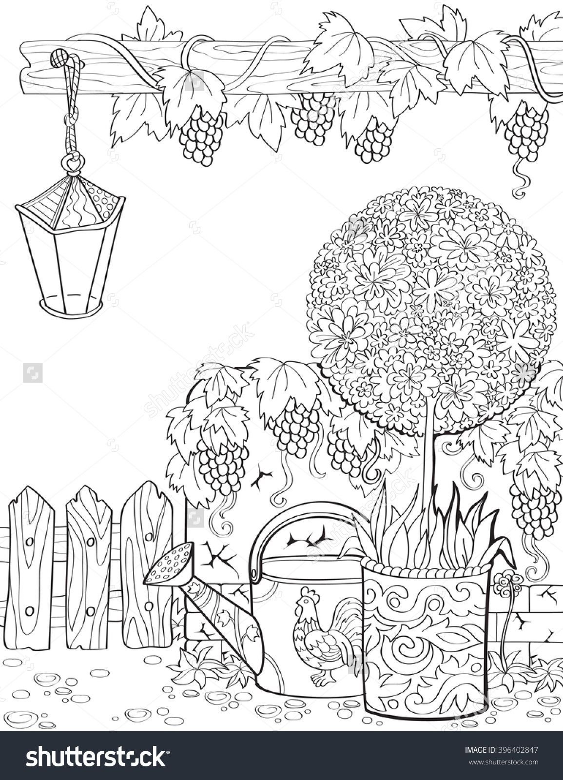 Раскраска в стиле Прованс