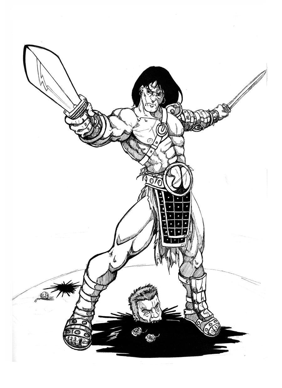 Воин рисунок