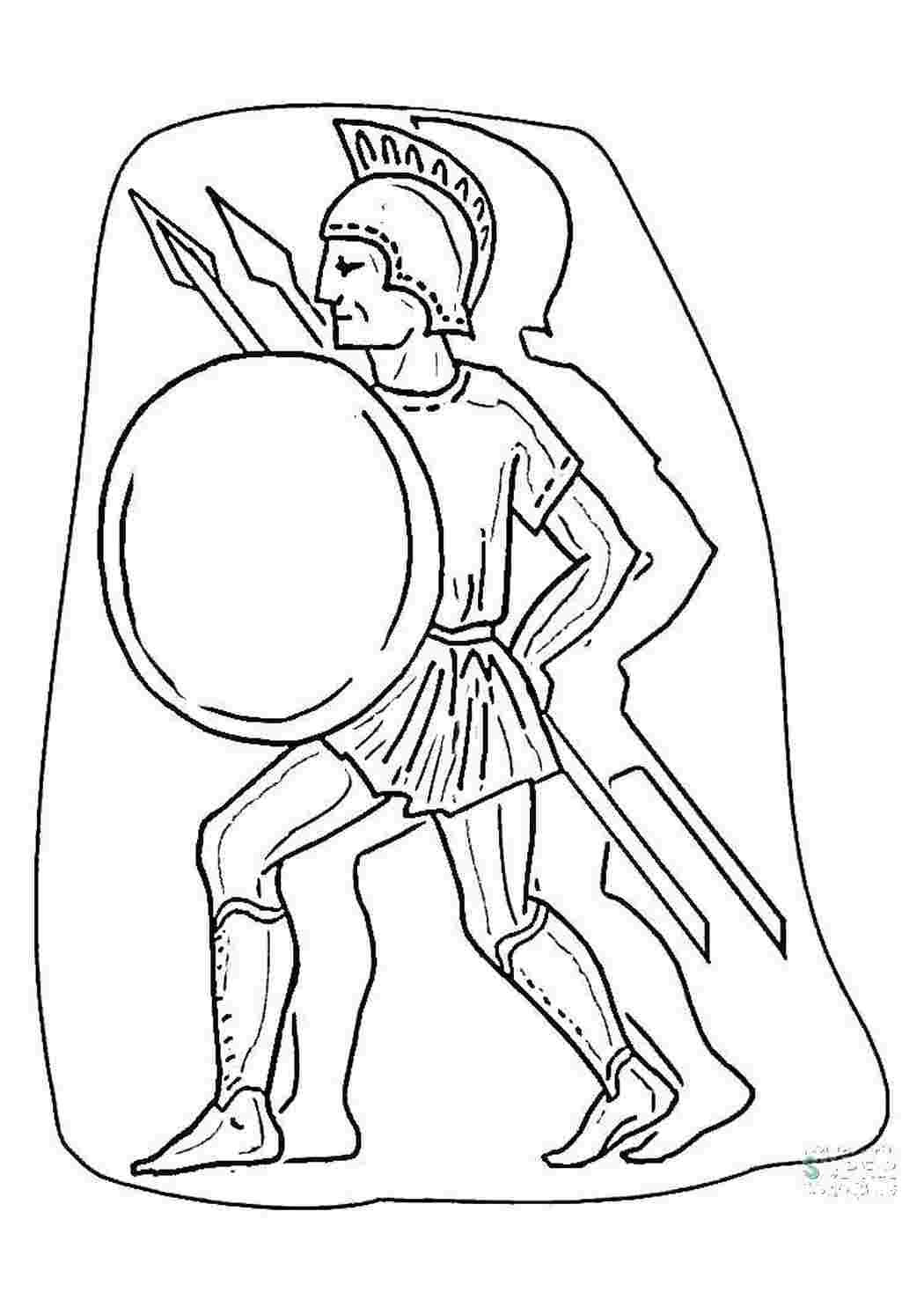 Гладиаторы раскраска для детей