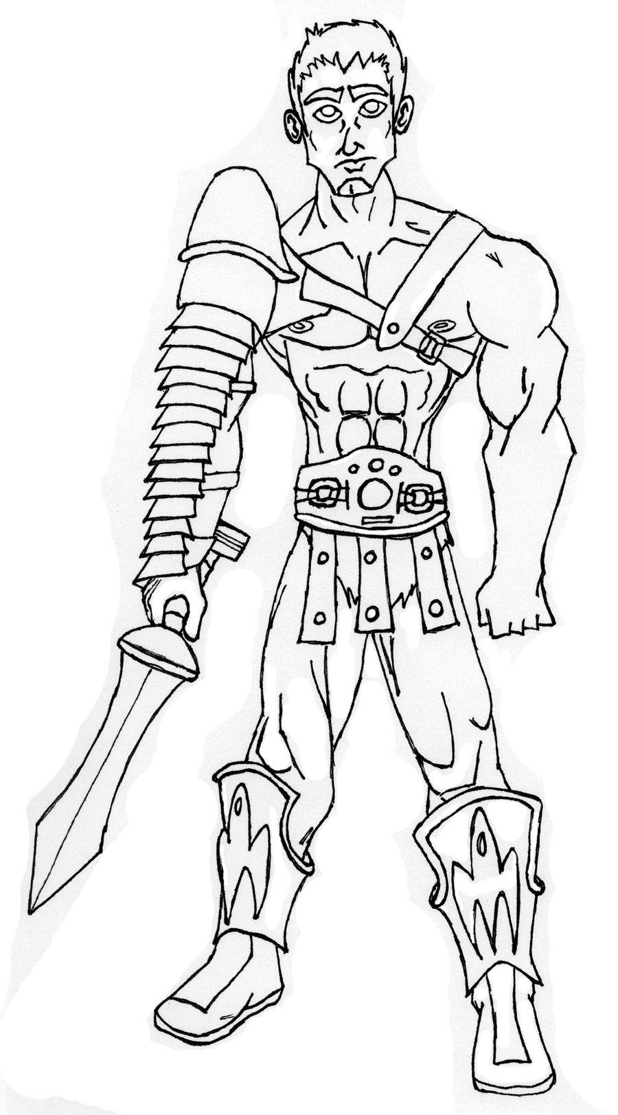 Раскраска Спартанец