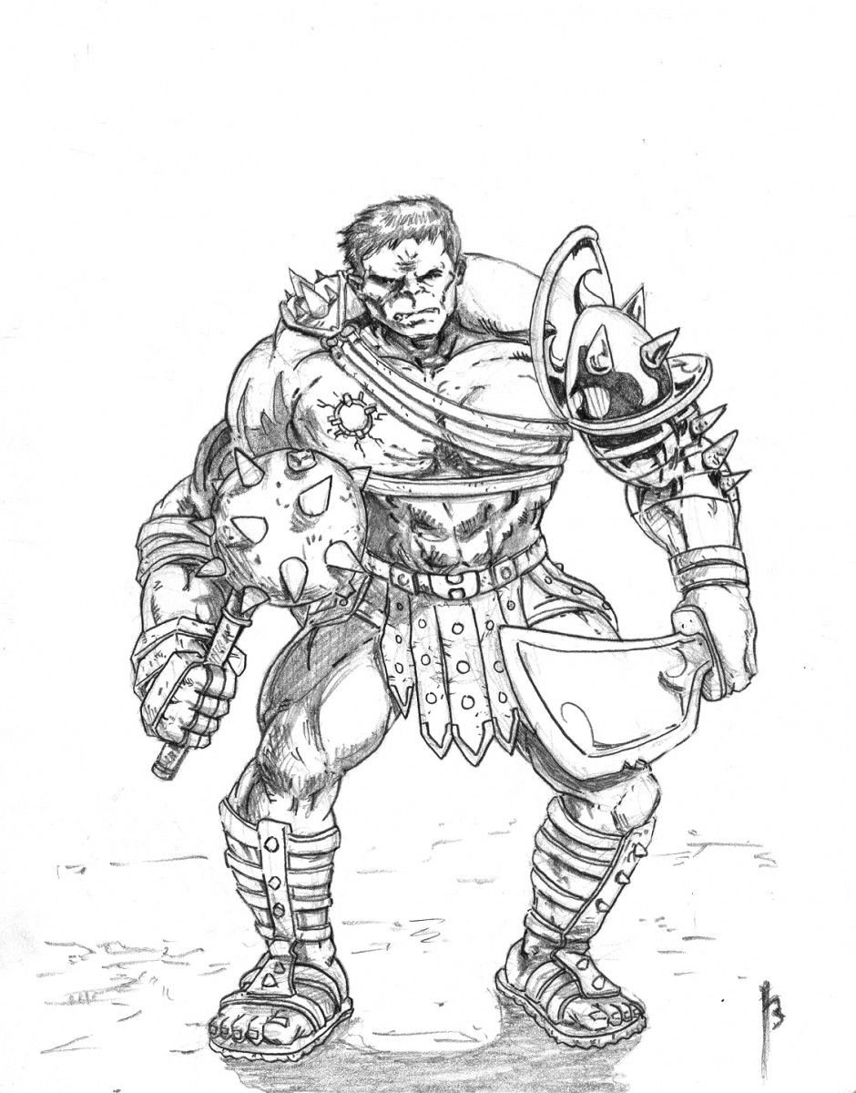 Гладиатор Коллет раскраска