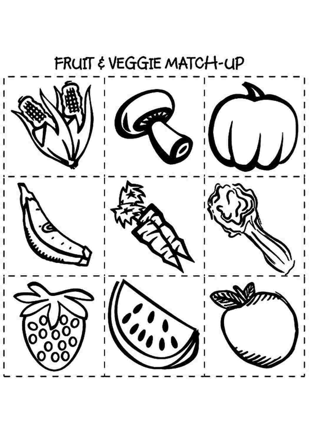 Продукты питания раскраска для детей