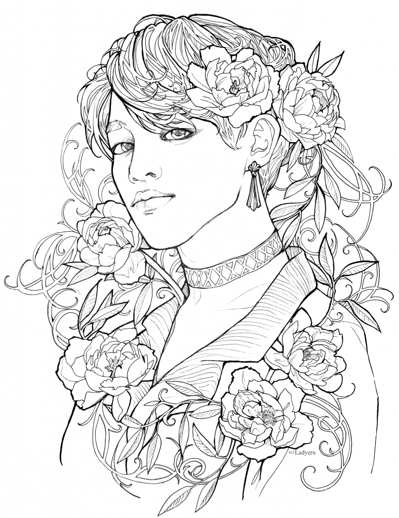 Раскраска антистресс БТС