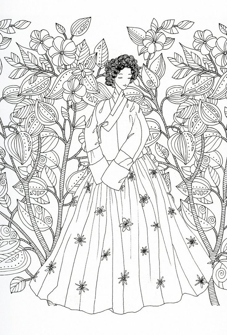 Корейские раскраски для взрослых