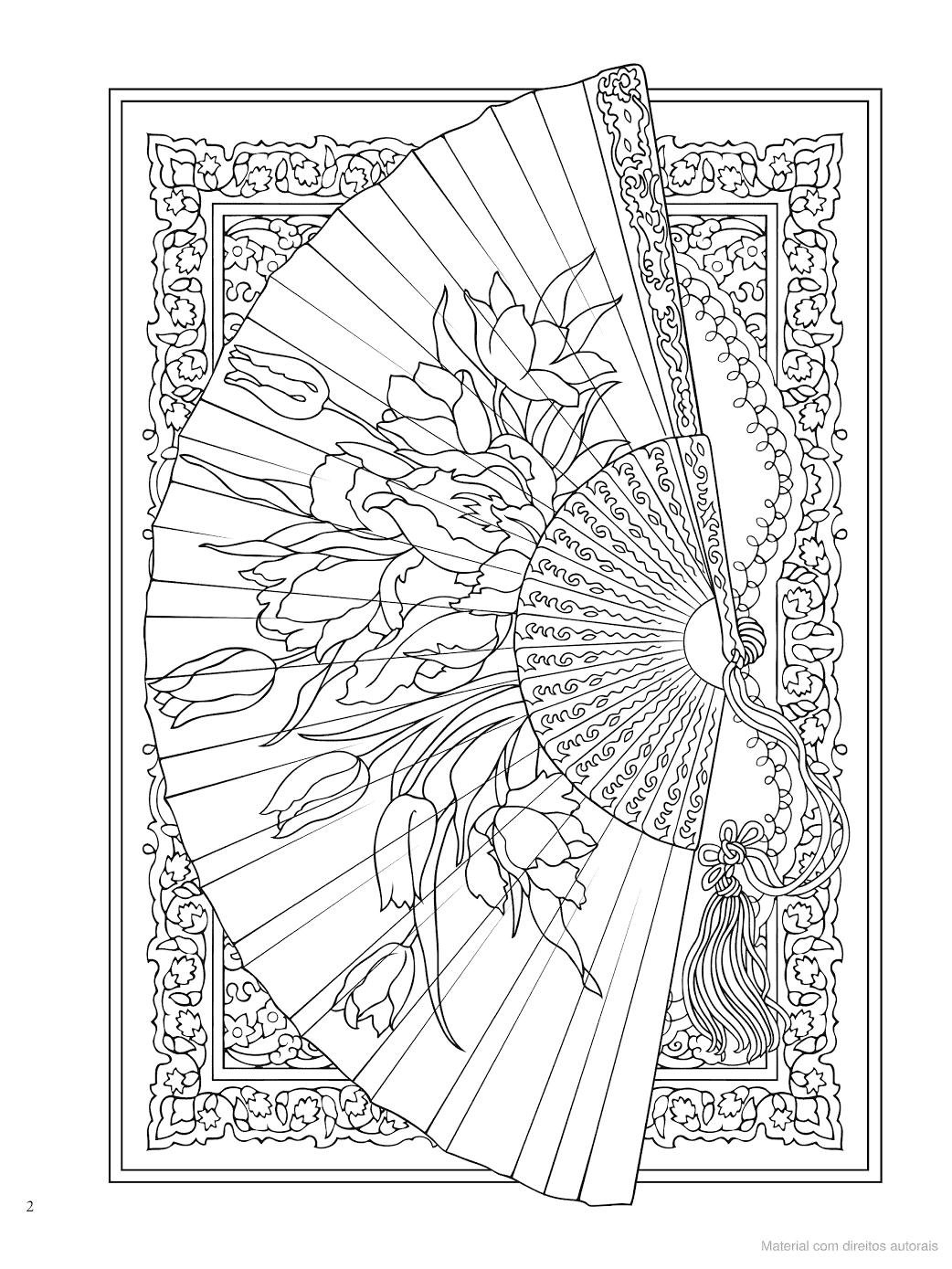 Веер для раскрашивания